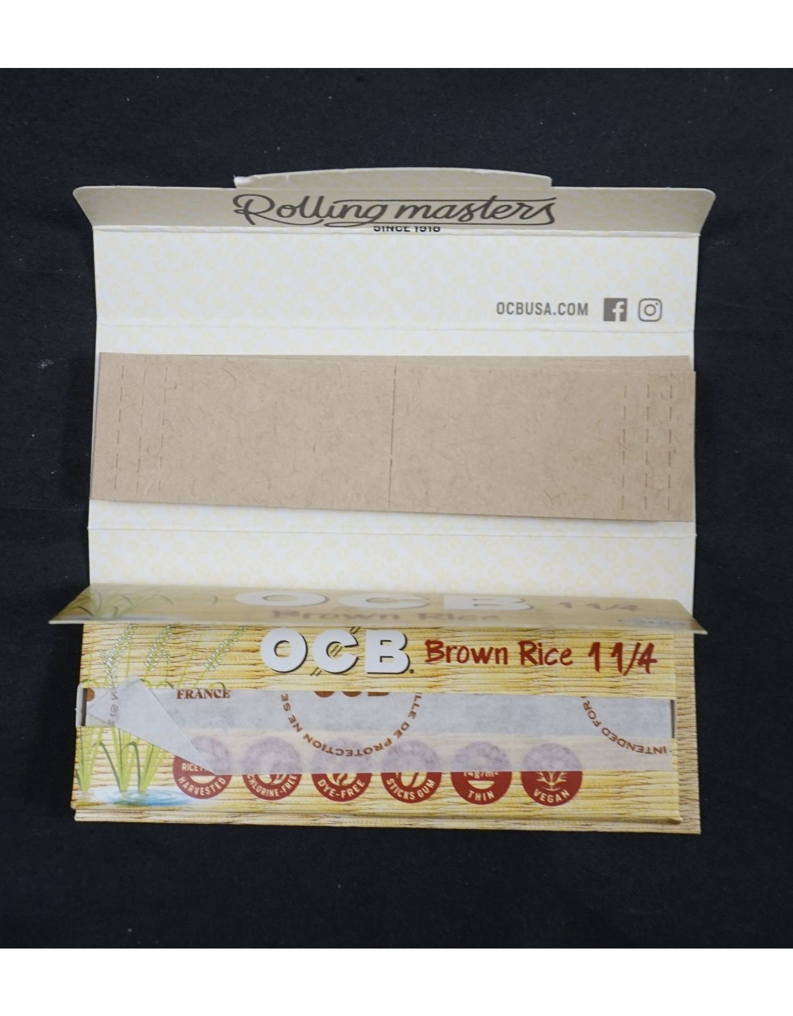 OCB Rolling Papers - Brown Rice 1 1/4 + Tips