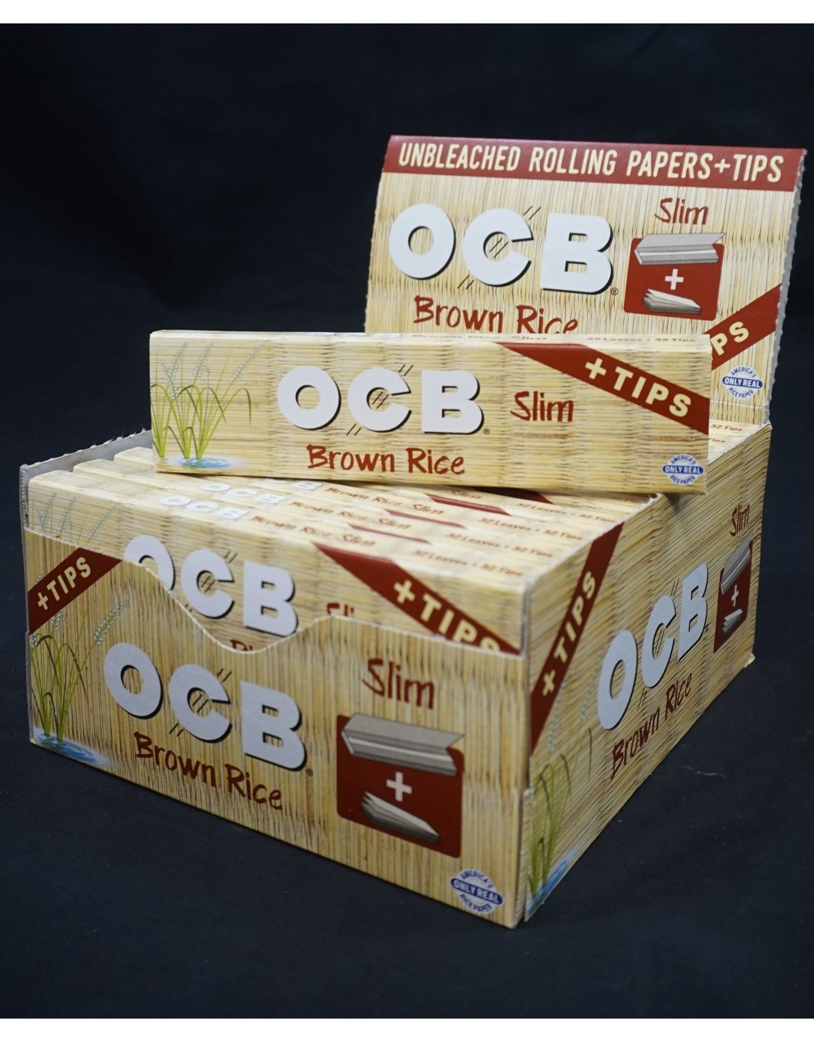 OCB OCB Brown Rice Rolling Papers KS w/ Tips