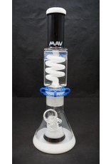 Mav Mav Glass - Black and White Slitted Pyramid Beaker Freezable Coil System