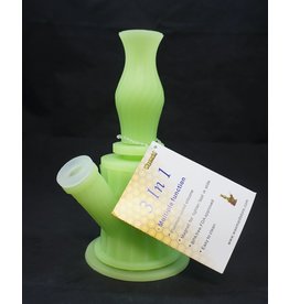 3 in 1 7" Silicone Waterpipe - Assorted Colors
