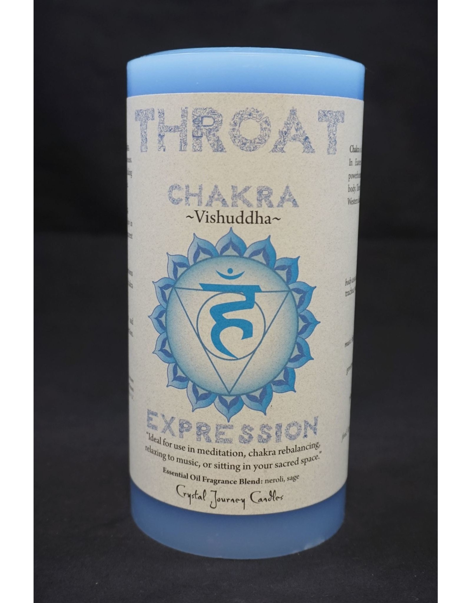 Crystal Journey 3x6 Chakra Pillar - Throat