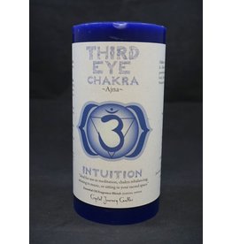 Crystal Journey 3x6 Chakra Pillar - Third Eye