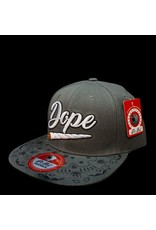 Dope Rolled Hat w/ Leaf on Rear - Grey