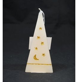 Sacred Symbol Candle - Pyramid w/ Moon and Stars