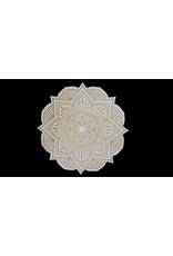 Wood Crystal Grid - Flower Mandala