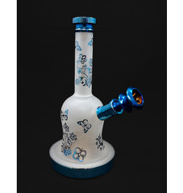 Rainbow Foil Frosted Glass Waterpipe