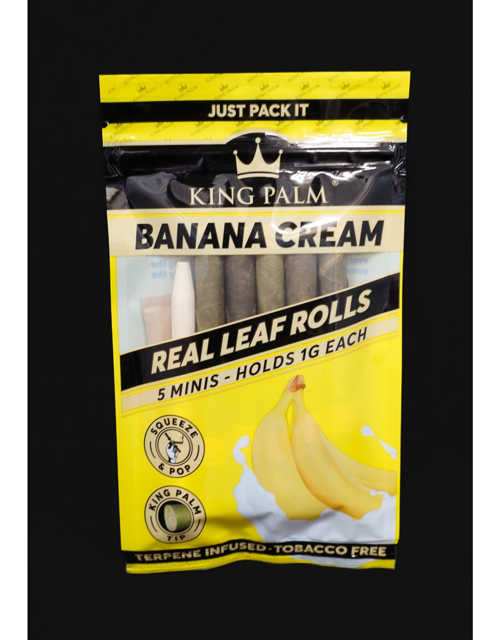 King Palm King Palm PreRoll Wraps 5pk Mini Banana Cream Slightly