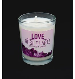 Small Stone Energy Candle - Love/Rose Quartz