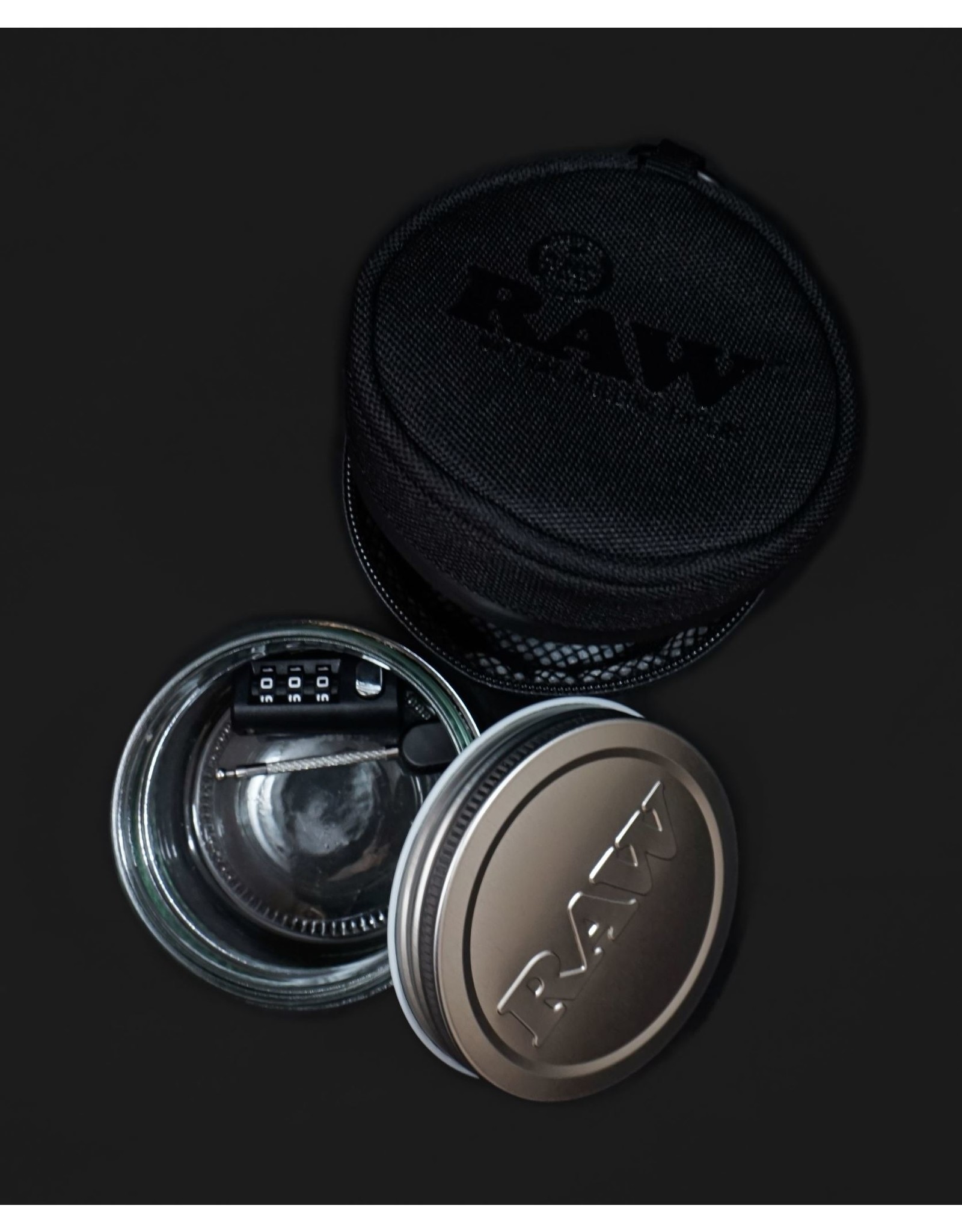 Raw Raw Smell-Proof  6oz Jar & Cozy w/ Lock