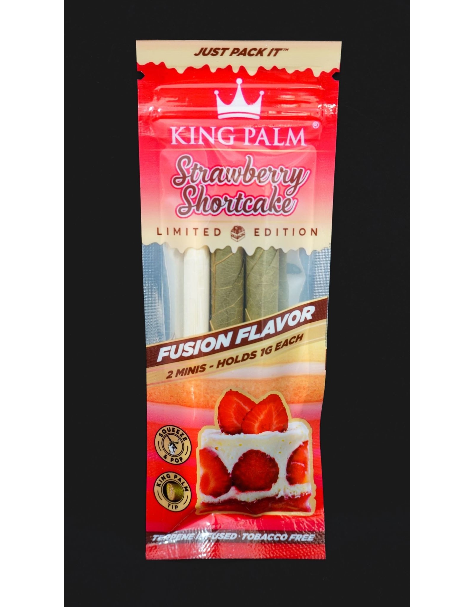 kingpalm King Palm Pre-Roll Wraps – 2pk Mini Strawberry Shortcake