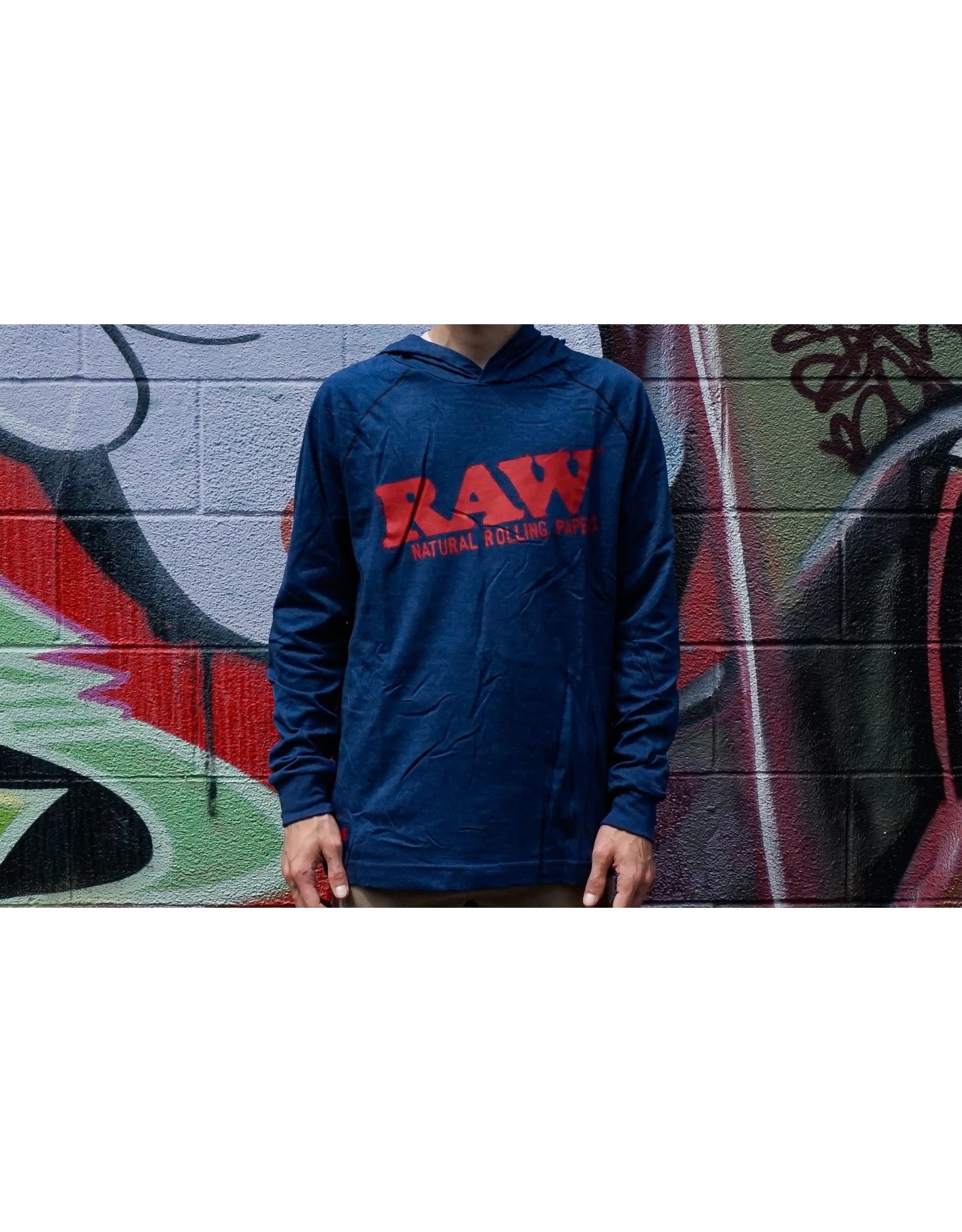 Raw Raw Medium Lightweight Hoodie - Blue