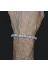 Elastic Bracelet 6mm Round Beads - Rose Quartz