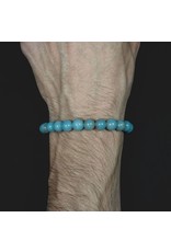 Elastic Bracelet 8mm Round Beads – Angelite