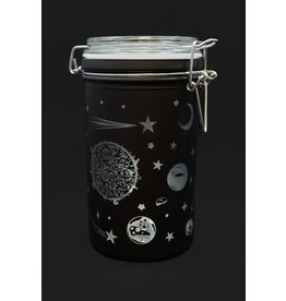 Black Galaxy Airtight 16oz Glass Stash Jar