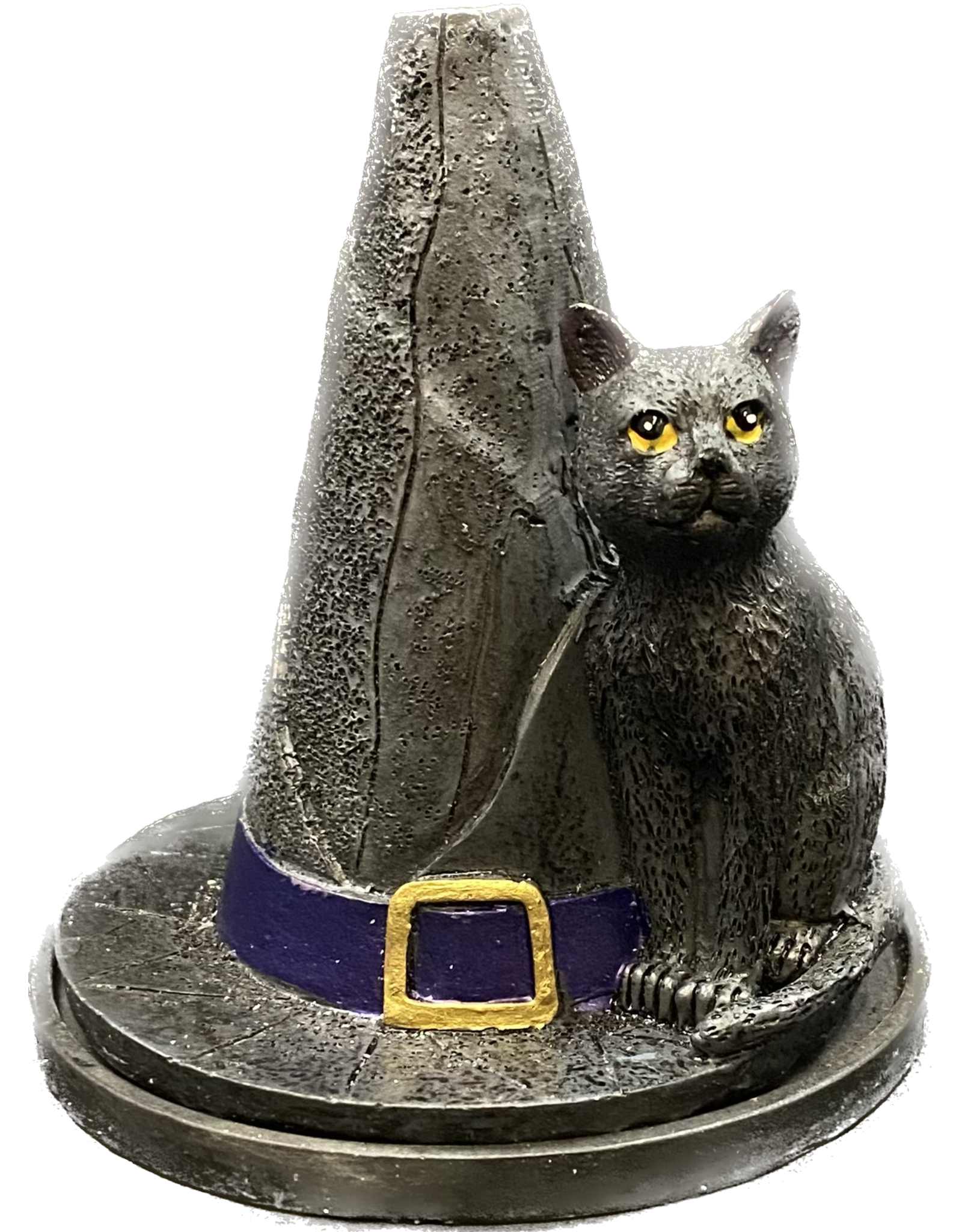 Cat and Witch's Hat Incense Burner