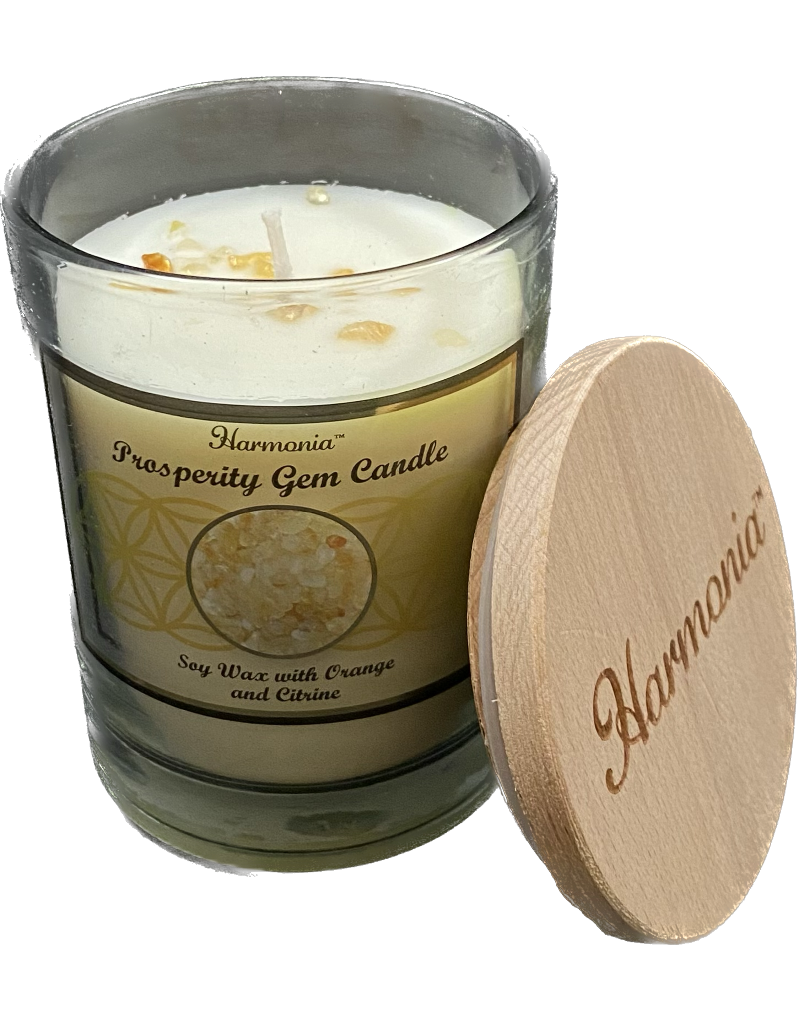 Harmonia Soy Gem Candle - Prosperity Citrine