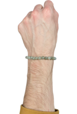 Elastic Bracelet 6mm Round Beads - Labradorite