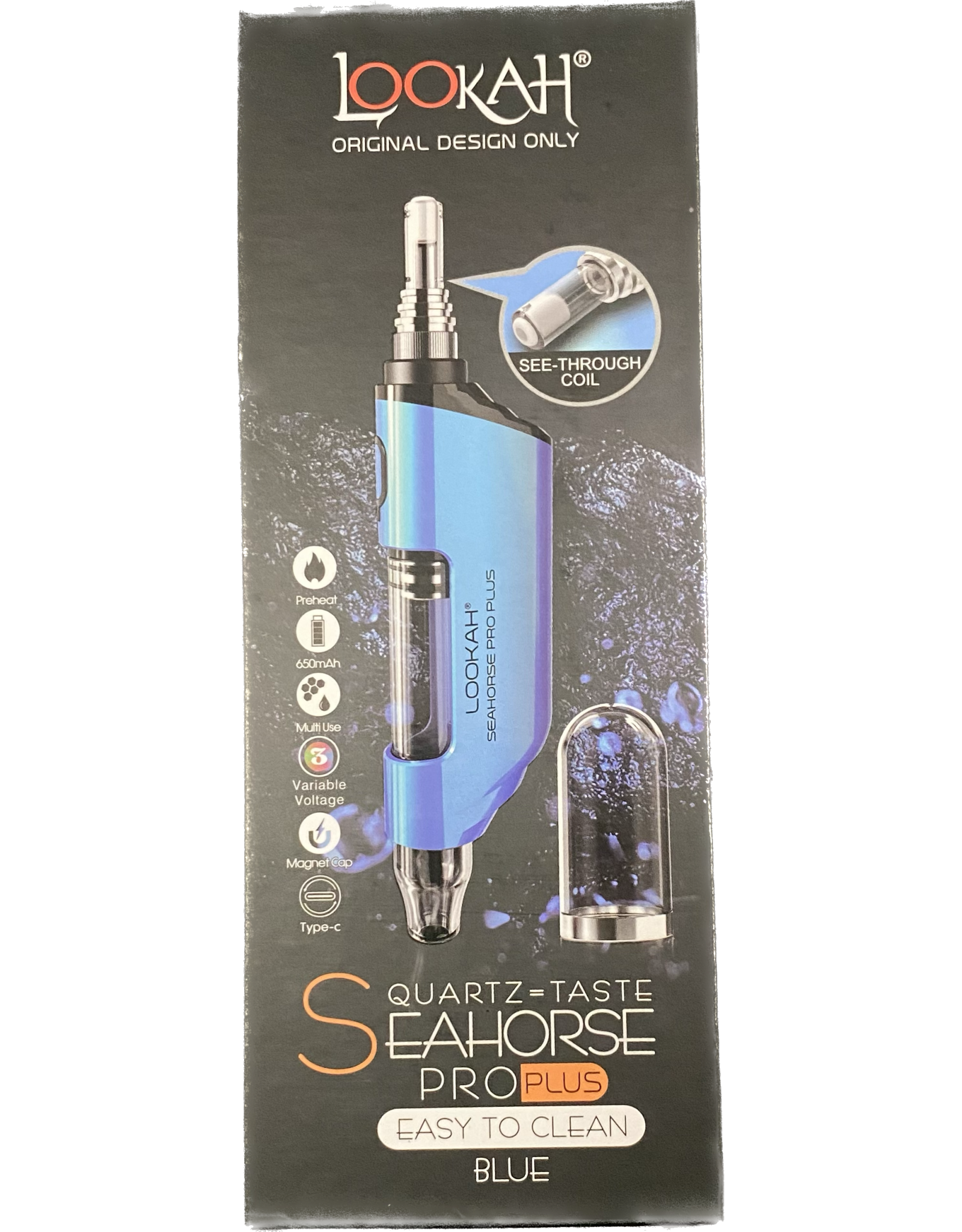 Lookah Seahorse Lookah Seahorse Pro Plus Electronic Nectar Collector - Blue