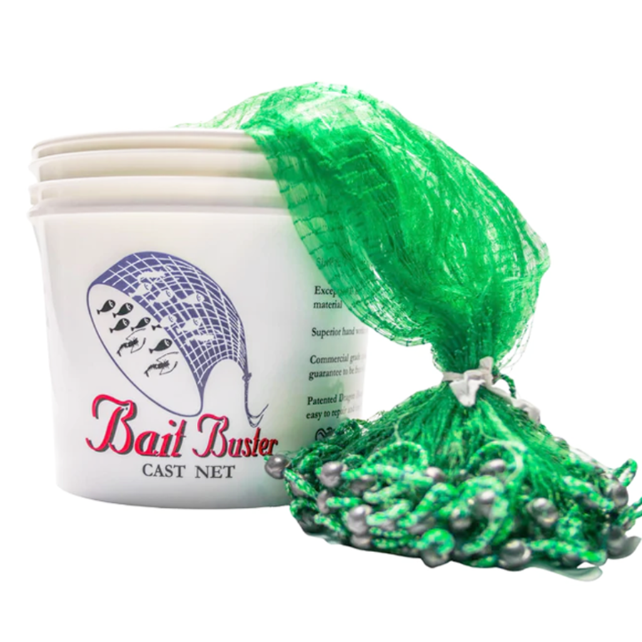 Bait Buster Bait 3/8 sq. Cast Net  Florida Fishing Outfitters - Florida  Fishing Outfitters Tackle Store