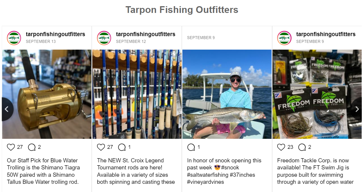 Follow Tarpon Fishing Outfitters Instagram