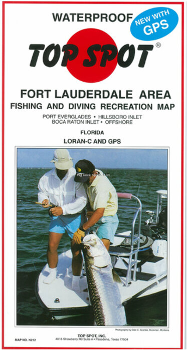 Top Spot N212 Map- Ft Lauderdale Port Everglades To Boca Raton Inlet