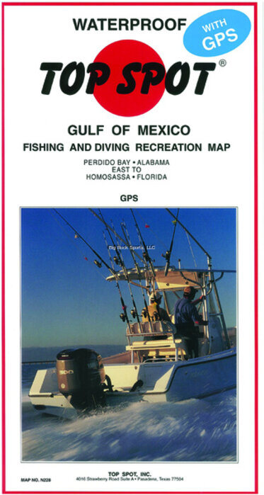 Top Spot N228 Map- Gulf of Mexico Offshore Perdido Bay-Homosassa Fl
