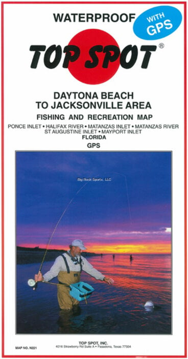 Top Spot N221 Map- Daytona Jacksonvil Ponce Inlet Mayport