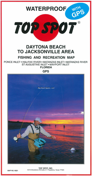 Top Spot Fishing Map N221, Daytona Beach to Jacksonville