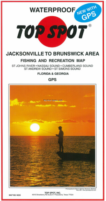 Top Spot N226 Map- Jacksonvil Brunswk St Johns River To St Simons
