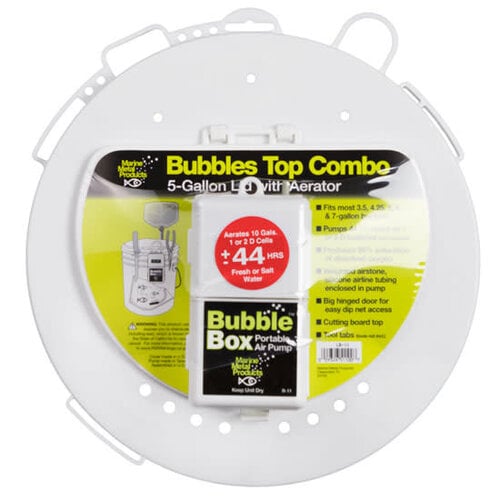 Marine Metal Products Bubbles Top Combo 5 Gallon Lid W/ Aerator