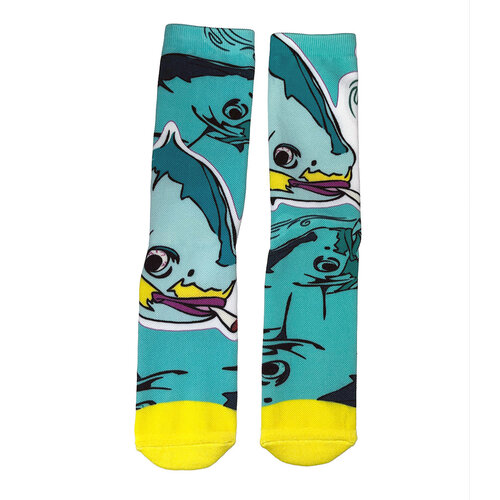 Skinny Water Crew Socks Bad Perm