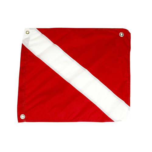 Joy Fish Dive Flag 20"x24" Nylon Red & White