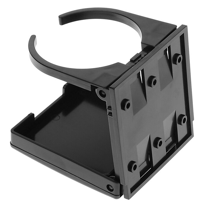 T-H Marine Adjustable Drink Holder w/Stainless Steel hardware Black