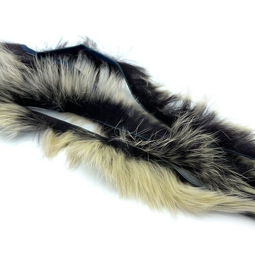 Hareline Dubbin Crosscut Frostip Rabbit Strips #5 Black/White