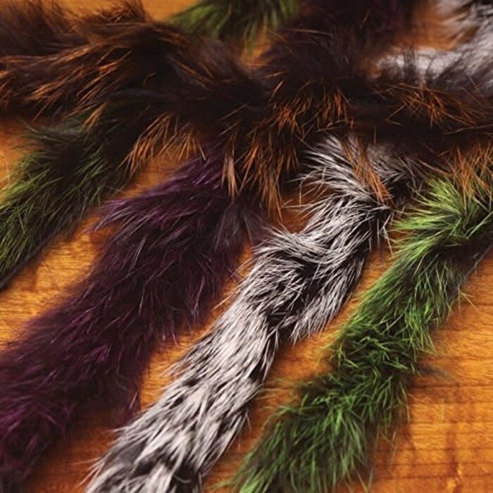 Hareline Dubbin Crosscut Frostip Rabbit Strips #4 Black/Orange
