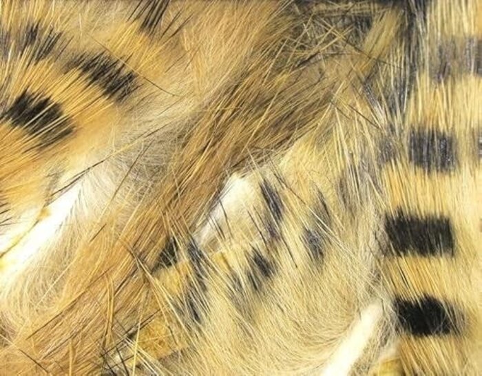 Hareline Dubbin Black Barred Magnum Rabbit Strips
