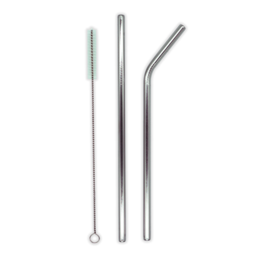 VIVA Plastic Straw with Brush 30oz 2/Pk