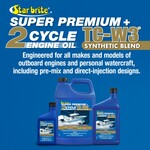 Star Brite Super Premium+ 2-Cycle Synthetic Blend TC-W3 Engine Oil 32 oz