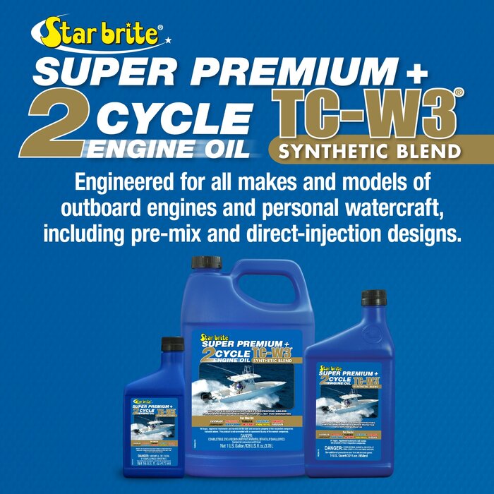 Star Brite Super Premium+ 2-Cycle Synthetic Blend TC-W3 Engine Oil 32 oz