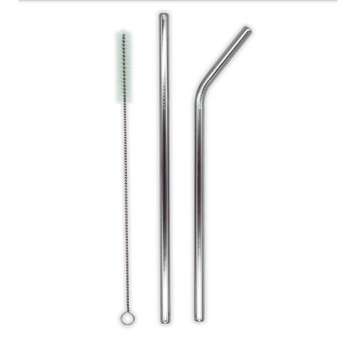 VIVA Plastic Straw with Brush 20oz 2/Pk