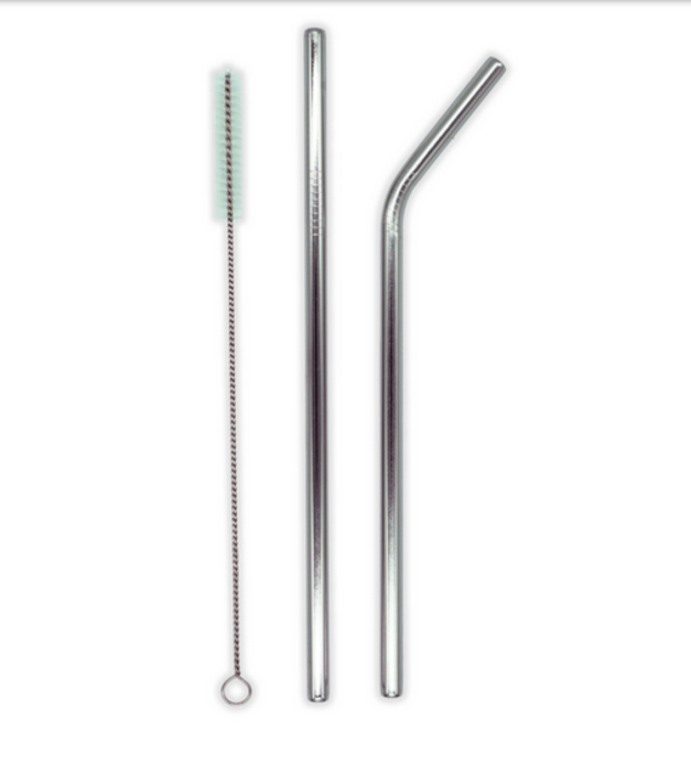 VIVA Plastic Straw with Brush 20oz 2/Pk