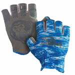 Fish Monkey StubbynGuide Gloves - Blue Water Camo - 2XL