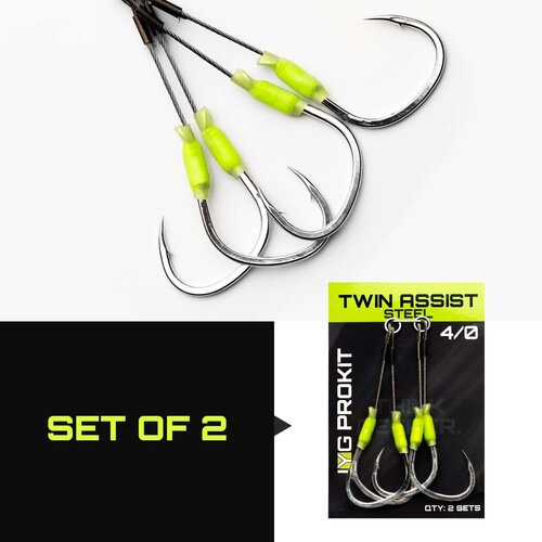 JYG Pro Fishing Steel Twin Assist Hook
