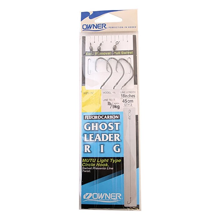 Owner Ghost Leader Circle Hook Rig w/ Fluorocarbon