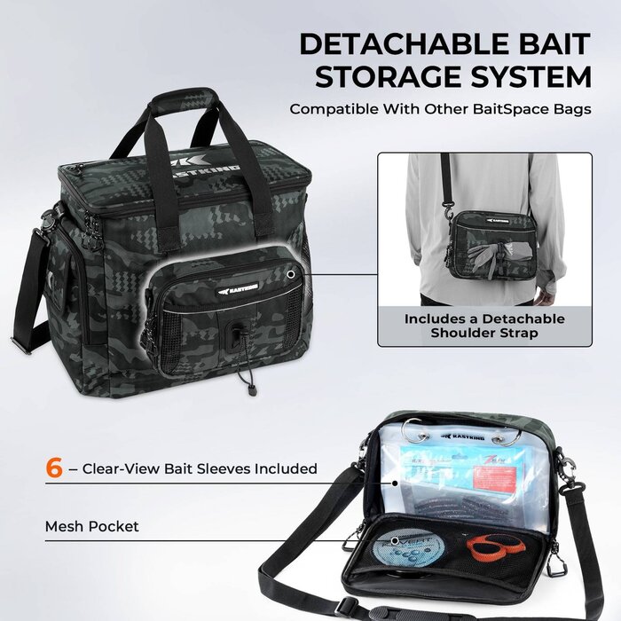 Kastking Bait Space Tackle Bag, Black Camo