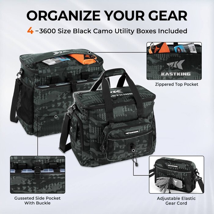 Kastking Bait Space Tackle Bag, Black Camo