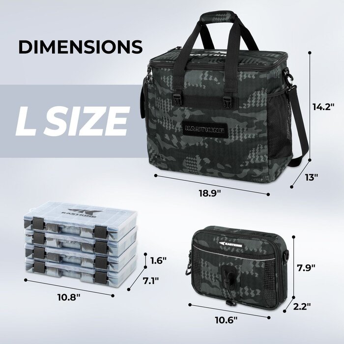 Kastking Bait Space Tackle Bag, Black Camo