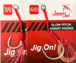 Johnny Jigs Feathered Single Assist Hooks