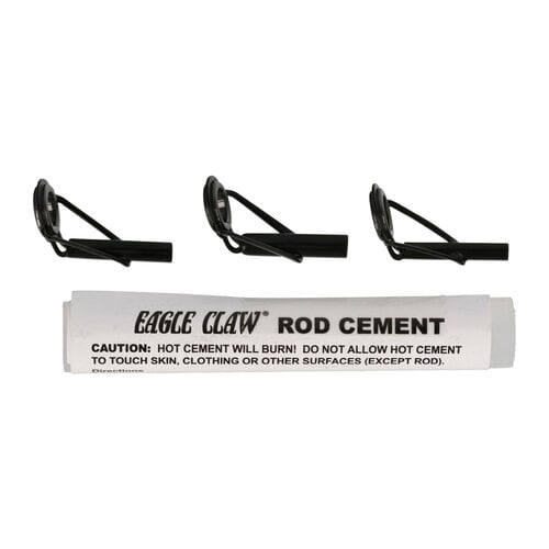 Eagle Claw Rod Tip Repair Kit W/Glue Black