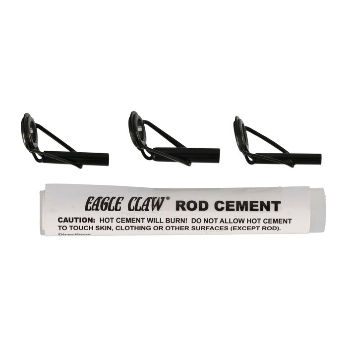 Eagle Claw Rod Tip Repair Kit W/Glue Black